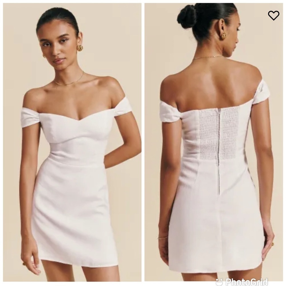 Reformation Gavina Dress White Size 12 New with Tags! - Picture 3 of 11